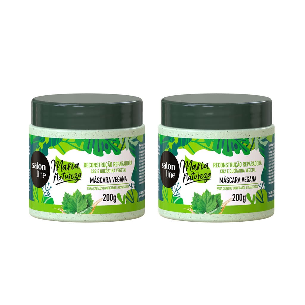 Kit com 2 Máscaras Maria Natureza Reconstrução Reparadora Salon Line