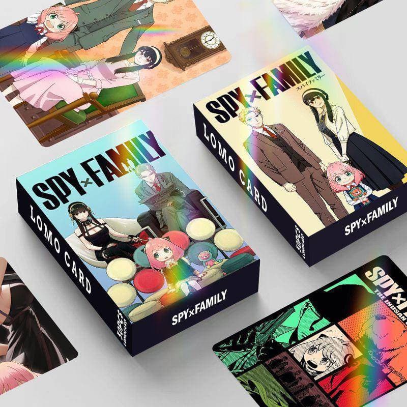 30 folhas/conjunto de Anime japonês < SPY x FAMILY > Cartões de impressão dupla face Lloyd Forger Aniya Joel Laser prese