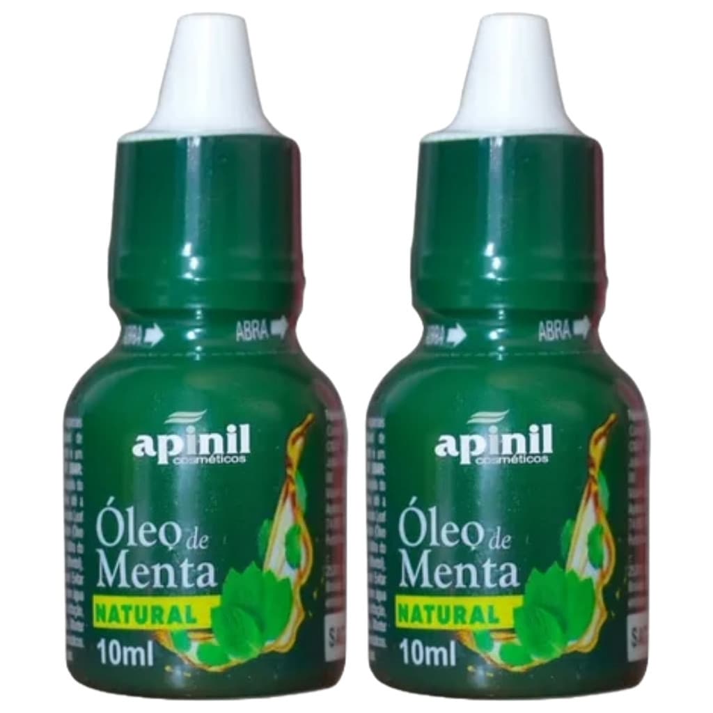 Oléo de menta 2 unidades 10ml apinil Com Ação Refrescante E Relaxante