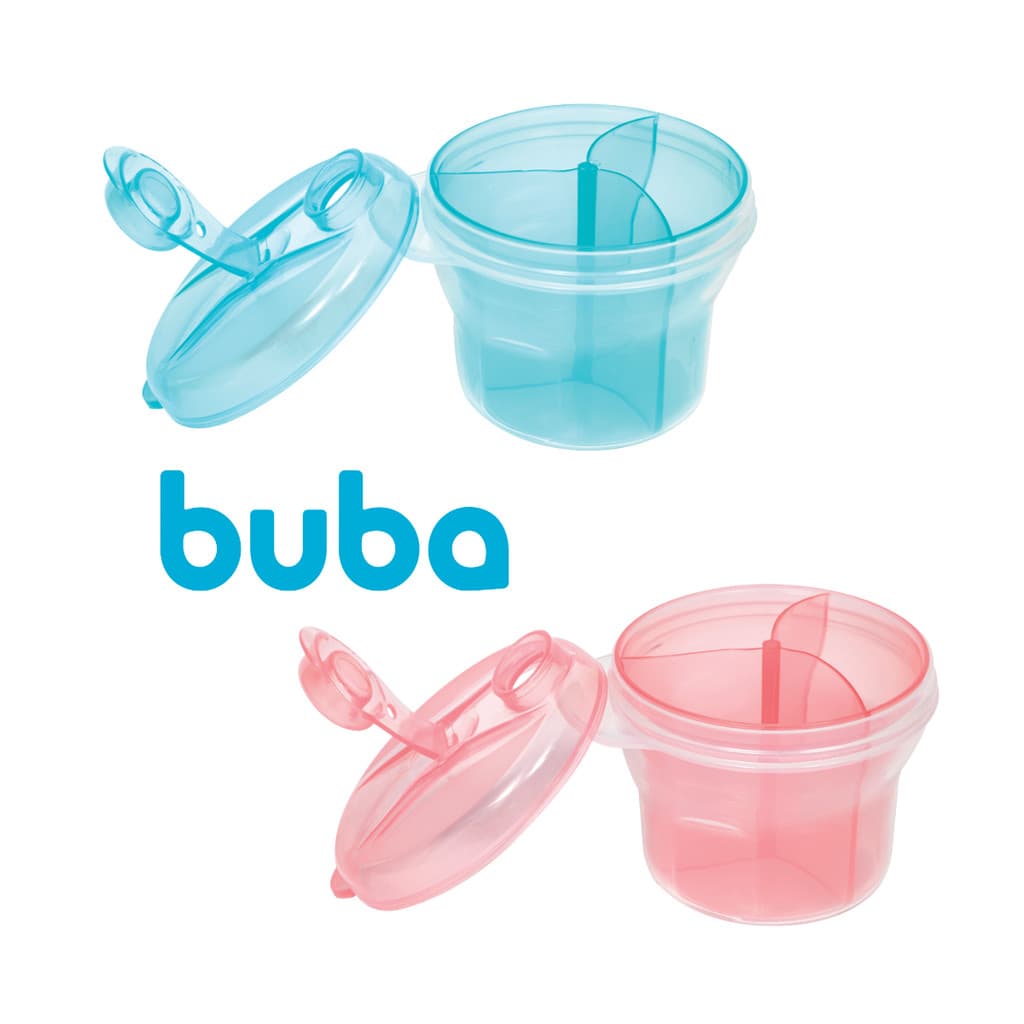 Porta Leite Em Pó Com Divisórias Removíveis 300ml Pote Dosador Medidor De Fórmula Buba