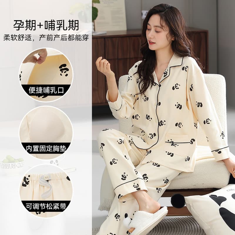 Xiyue 2024 novo estilo imitação de algodão com almofada no peito roupas de confinamento mulheres grávidas pós-parto casa