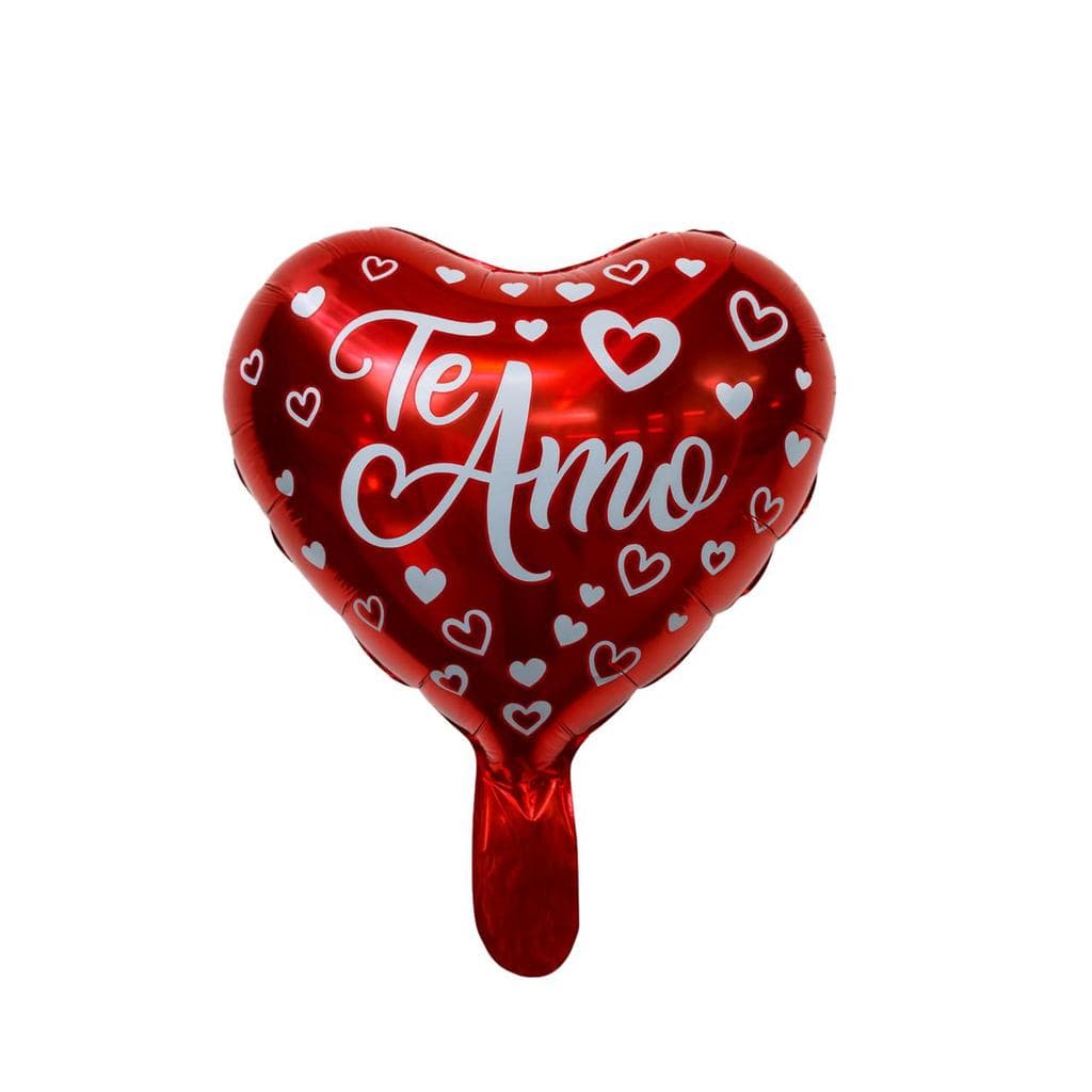 Balão Metalizado Coração Te amo com corações 10 polegadas festas decoração enfeite dia das mães