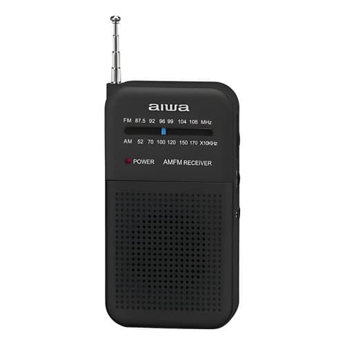 Rádio Portátil Bolso Aiwa Am Fm 2pilhas Aaa 0.3w Preto Rural