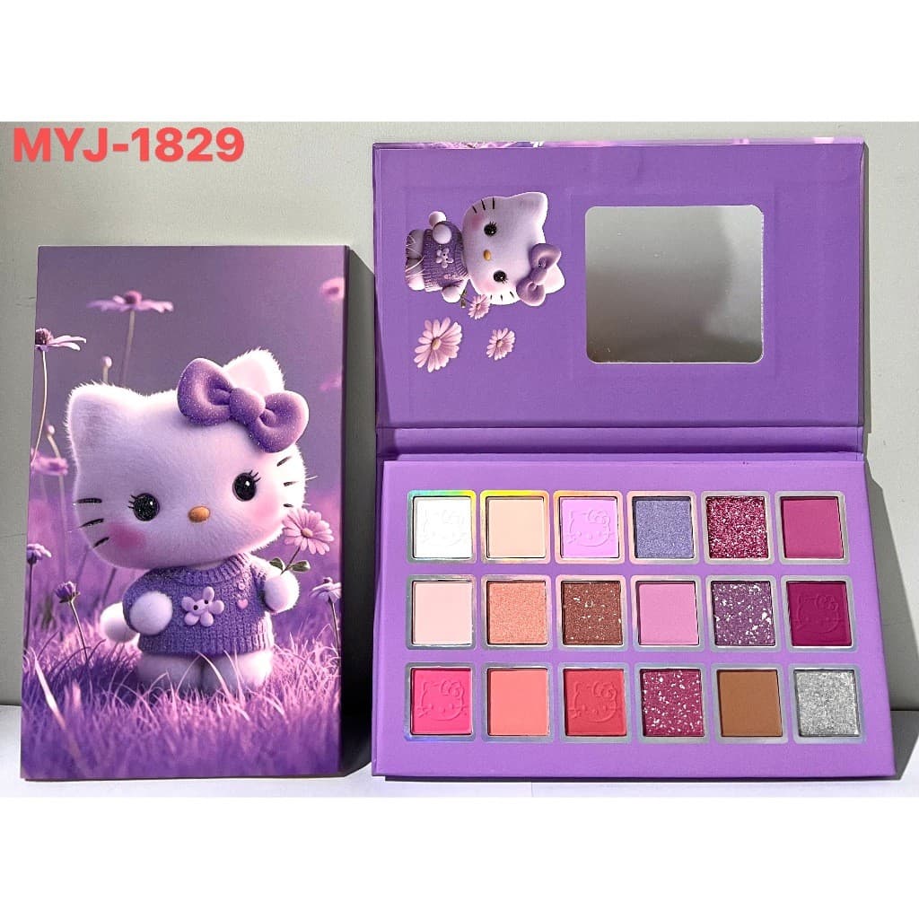 Kit Maquiagem Infantil Hello Kitty Paleta de Sombras Divertido