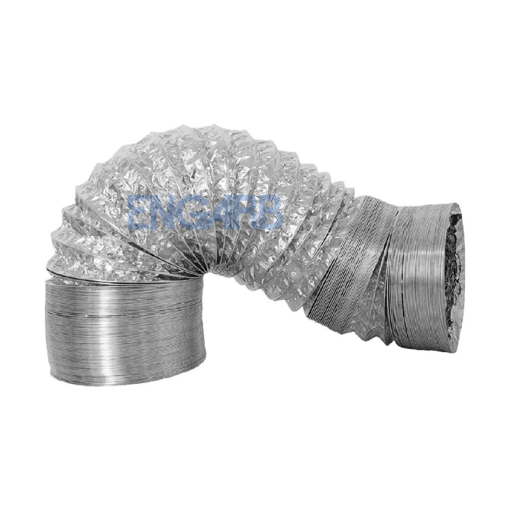 Duto Flexível Alumínio 40cm 16 Pol x 5 Metros Ventilação Exaustão Ar Condicionado Secadora Estufa