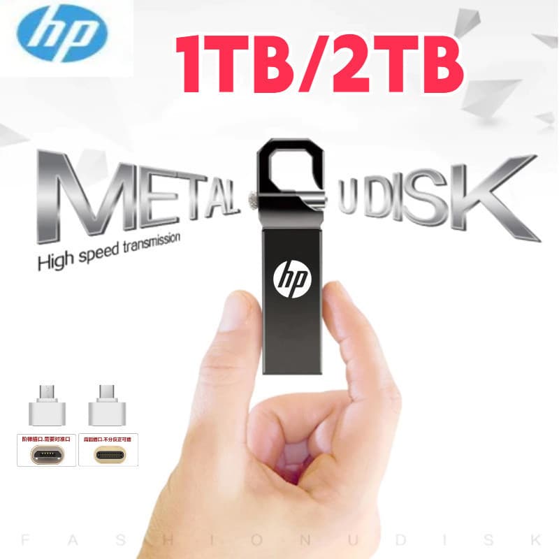 ️ HP️2TB 512GB 256GB 128GB pendrive De metal De Alta Velocidade USB3.0 Tipo c flash drive 1TB Disco Rígido Externo De Gr