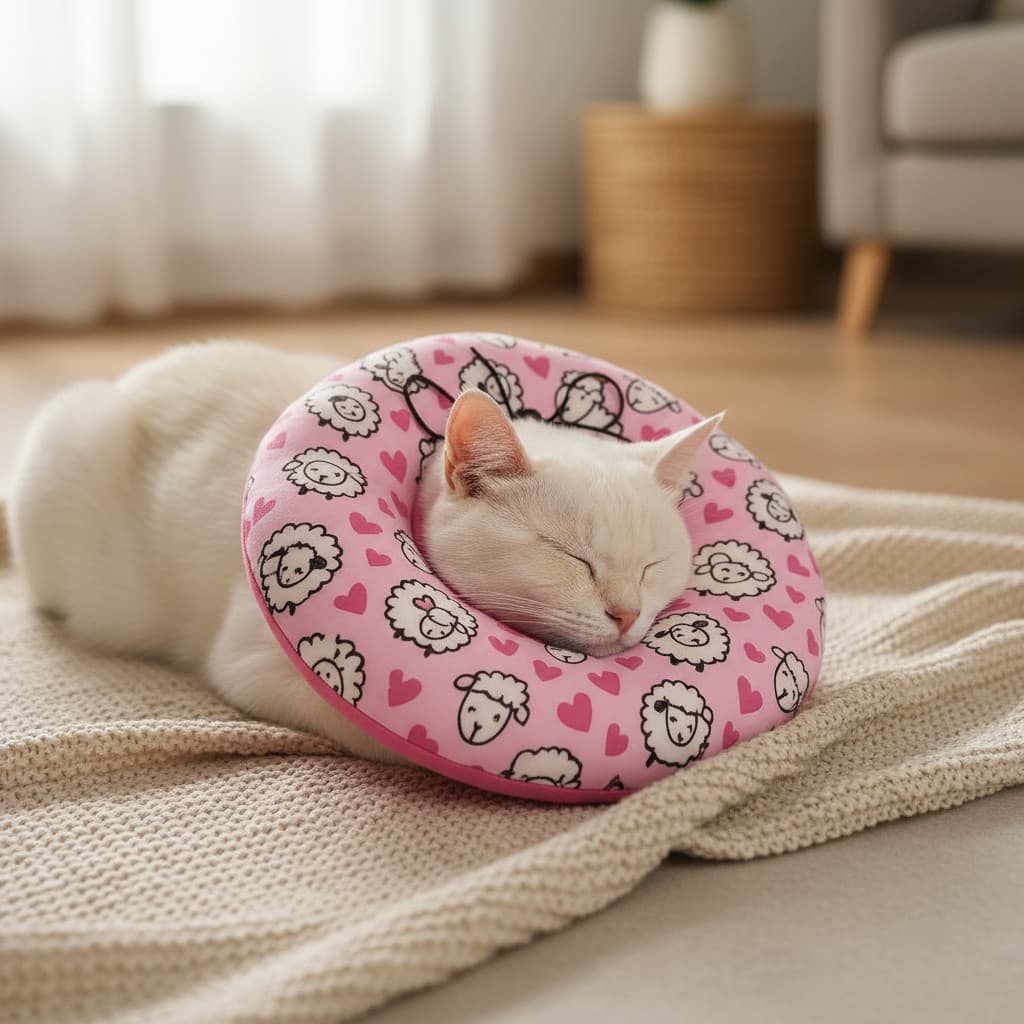 Colar Elizabetano Ajustável Macio Gatos E Cães Pequenos