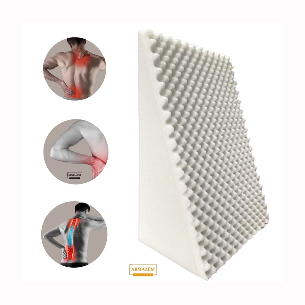 Travesseiro Anatômico Lombar Encosto Suave Conforto 65x45x30cm Multiuso Grávida Pós Cirúrgico