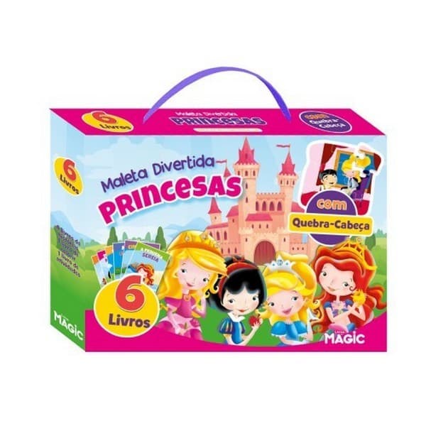 Box com 6 Livros Maleta Divertida - Princesas - Magic Kids