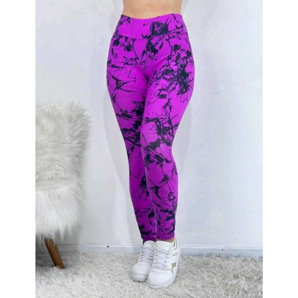 Calça Legging Marmorizada rajada fitness academia