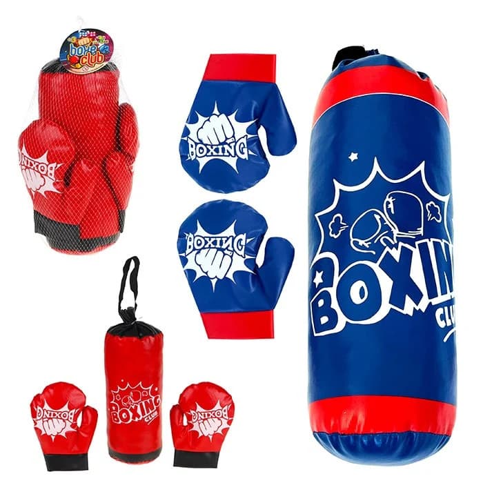 Brinquedo Saco De Pancada Infantil + Luvas Boxe Brinquedo Treino Forte