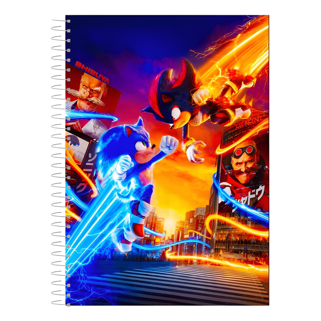 Caderno Sonic 1 Matéria 80 Fls
