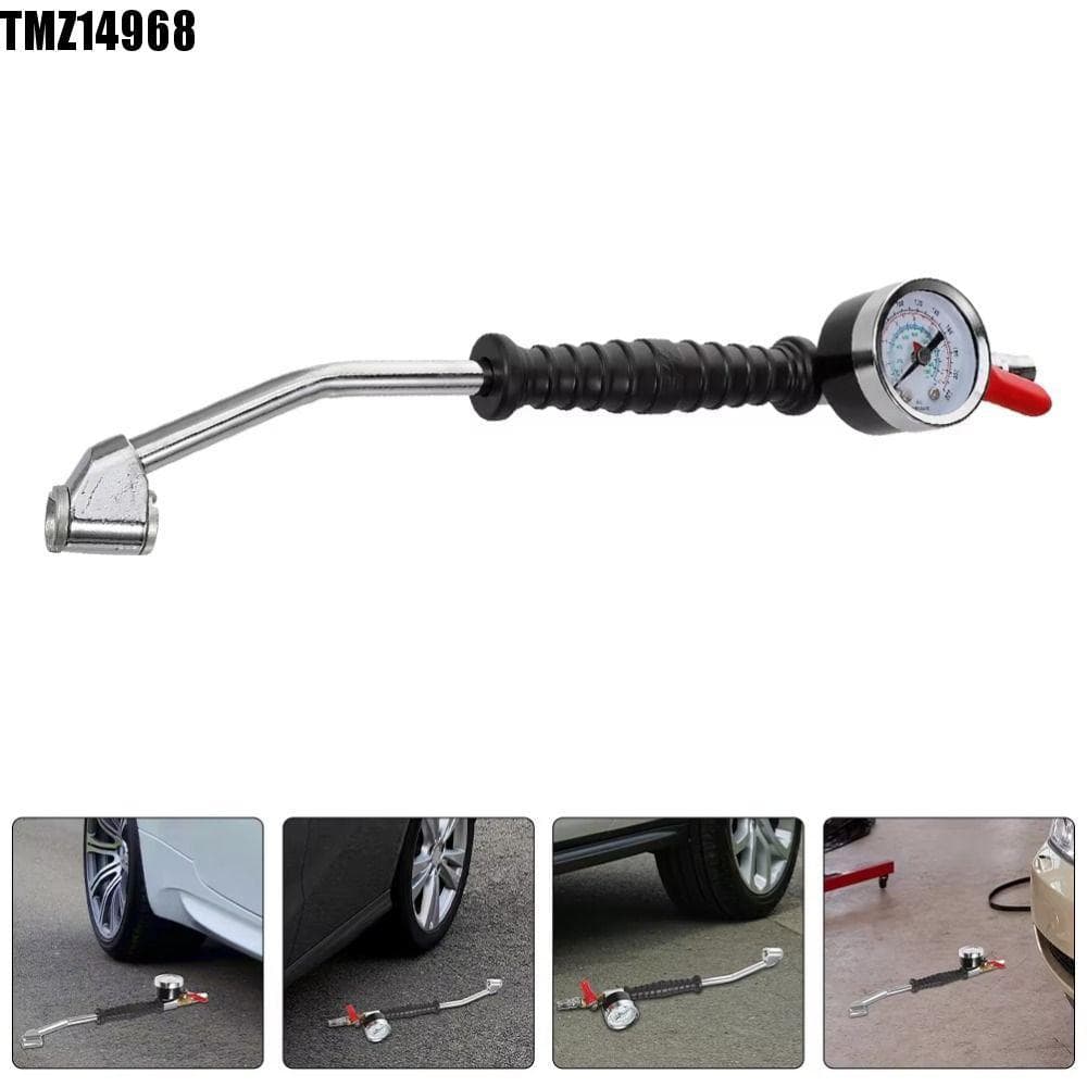 Pólo Inflável Do Pneu TMZ14968 , Haste Estendida Com Bocal Inflador De Ar Manômetro , Alça Antiderrapante