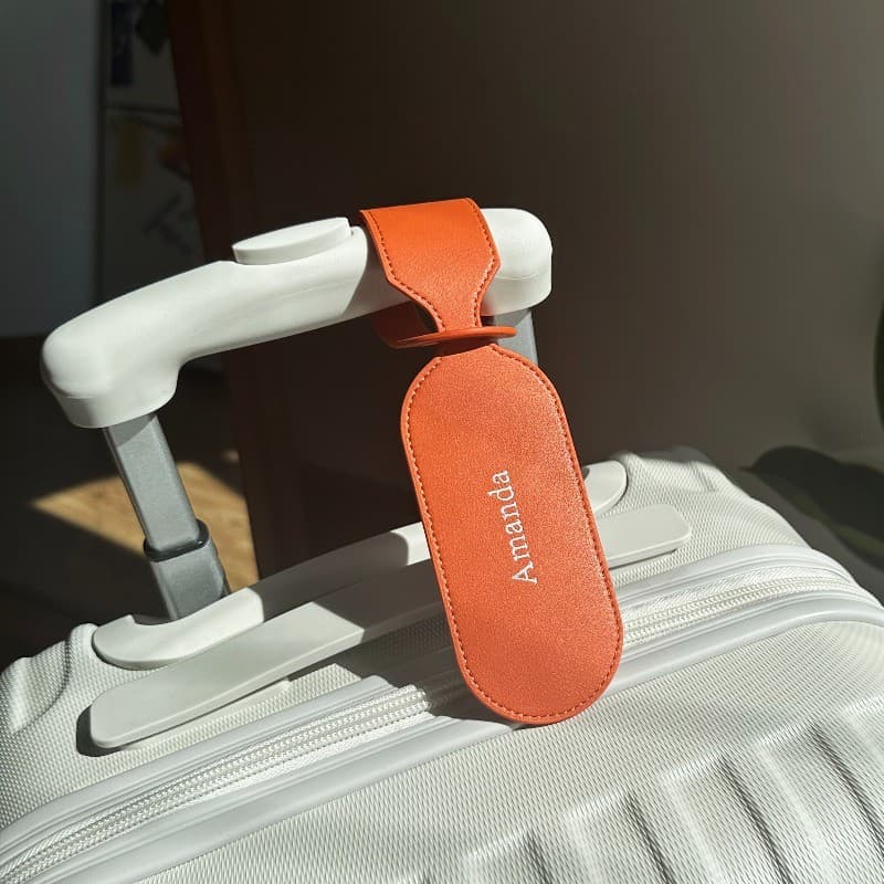 Etiqueta De Bagagem De Couro PU Com Pode Ser Inserida Cartão De Embarque Logotipo Personalizado Nome Impresso Adequado P