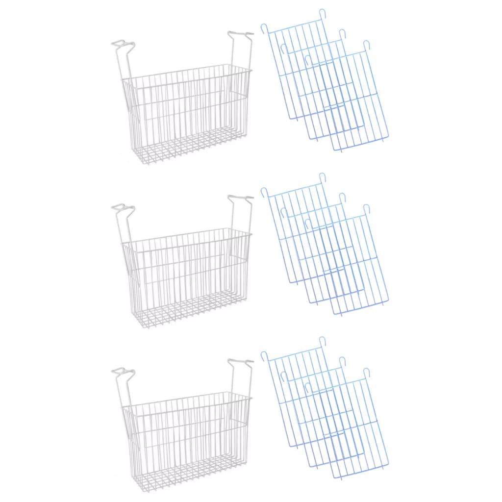 3 Cesto Freezer Horizontal + 9 Separadores De Cesto Fruta Congelados Picolé Polpa