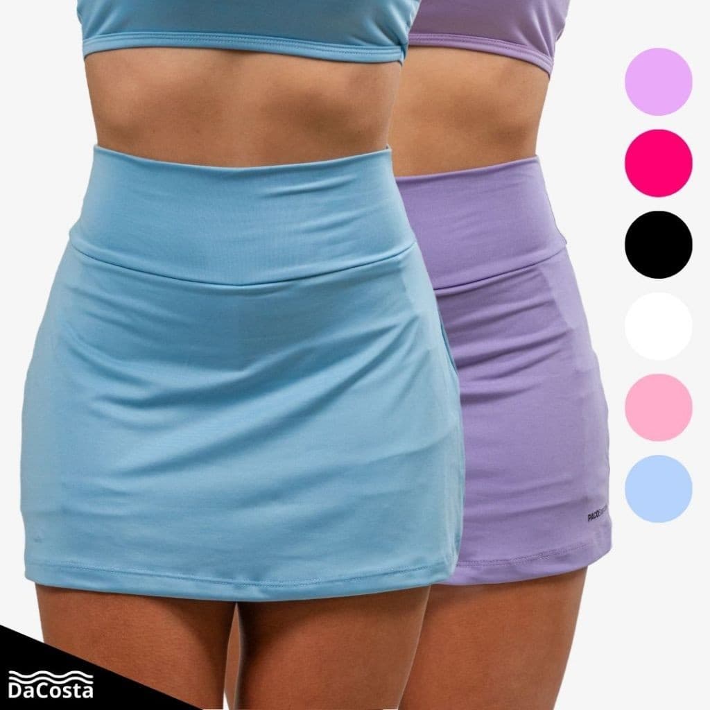 2 Short Saia Tapa Bumbum Fitness Academia c/ 2 Bolso Oculto pra Celular/Chave