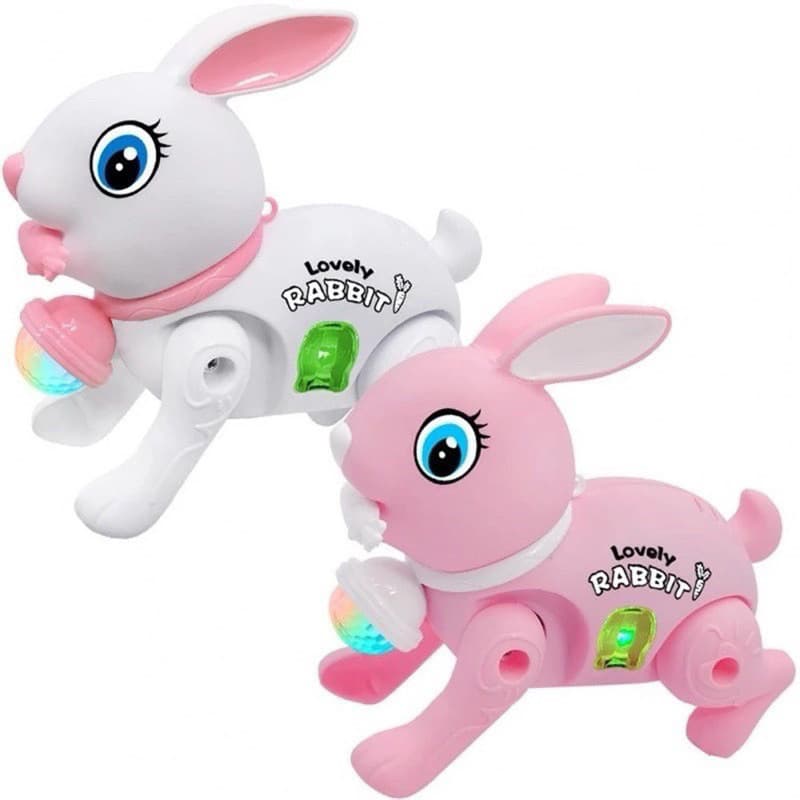 Coelho Coelhinho Pula Pula Brinquedo Infantil Com Luz e Som