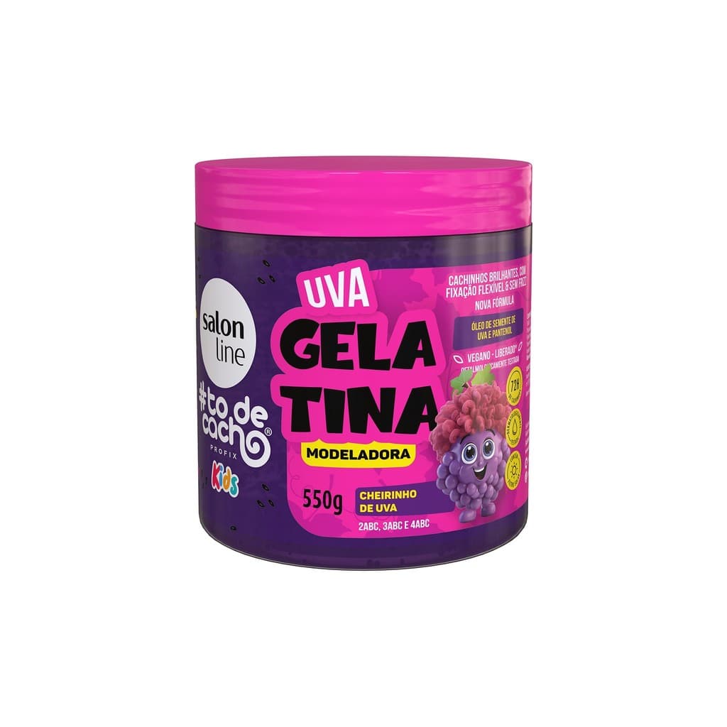 Gelatina Uva #todecacho Kids Modeladora 550g