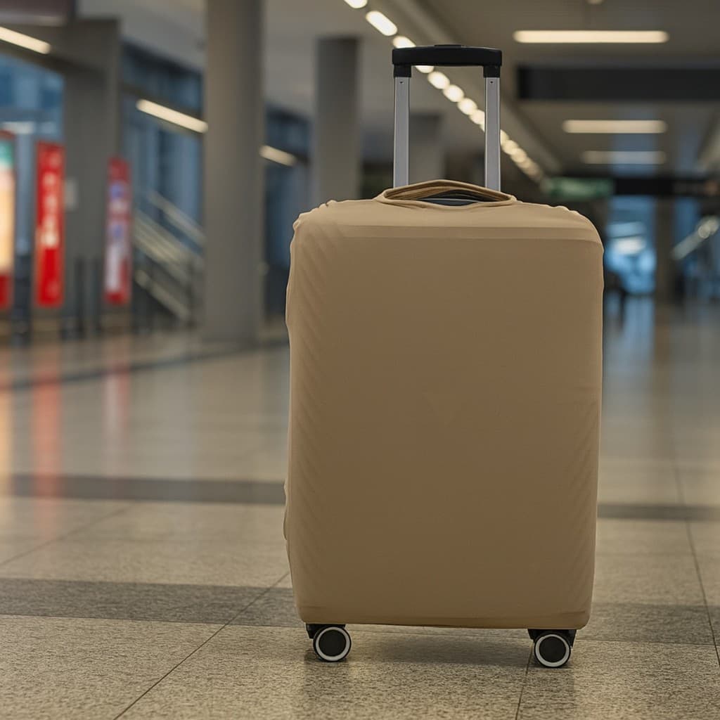 Capa Para Mala De Viagem Bege Protetor Bagagem Bordo P M G
