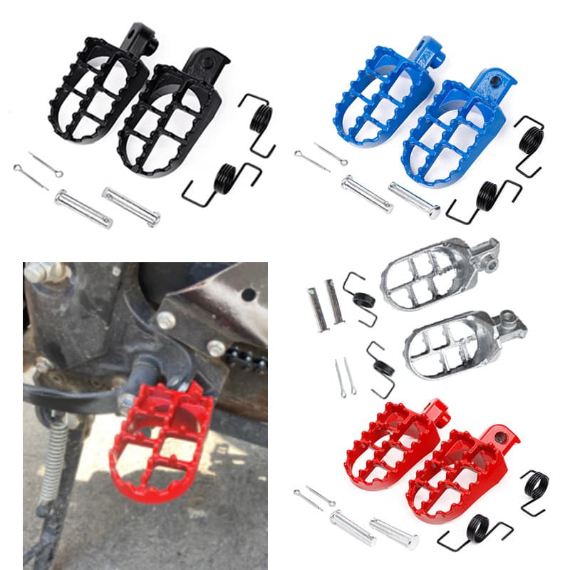 2 Pçs/Set Descanso Para Os Pés Da Motocicleta pedal De Alumínio Pit Bike KLX TTR Honda CRF XR Yamaha PW50 TW200 PW80