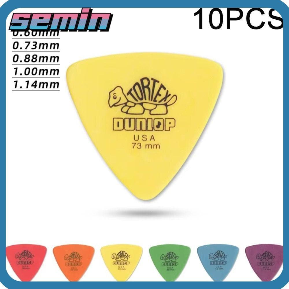 SEMIN 10 Peças De Palhetas Para Guitarra Elétrica , Estilo Antiderrapante 0.5/0.6/0.73/0.88/1.0/1.14 Mm Dunlop , Delrin