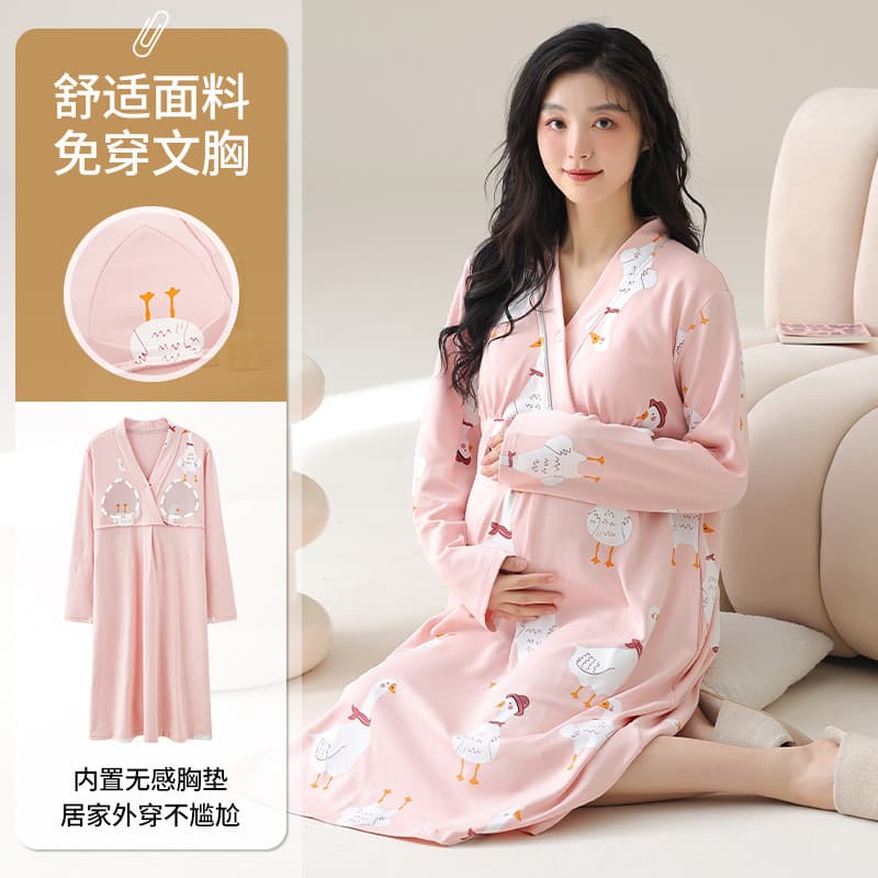 Xiyue Novo estilo primavera outono manga comprida imitação de algodão roupas de confinamento com almofada fixa no peito 