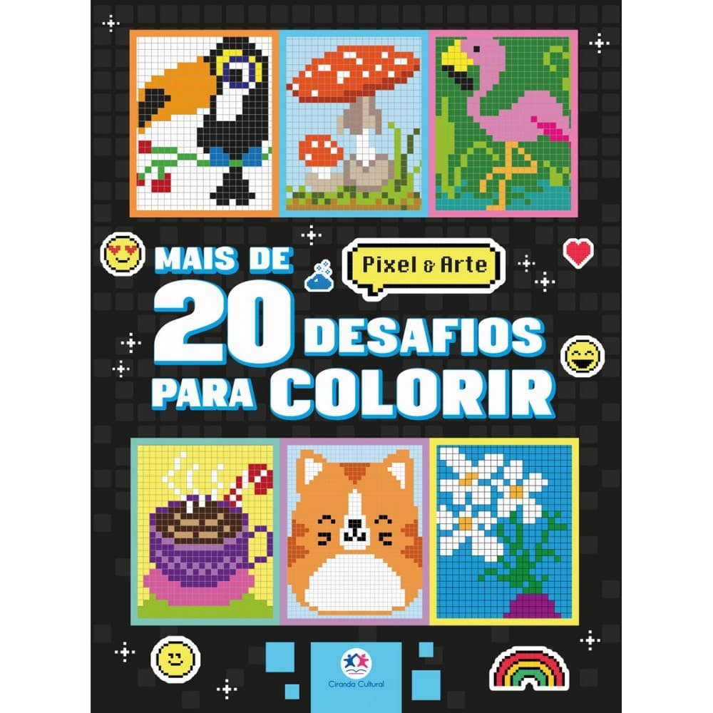 Livro Pixel art - Mais de 20 desafios para colorir