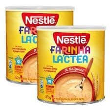 Kit 2 Unidades Farinha Láctea Nestlé 360g Lata 