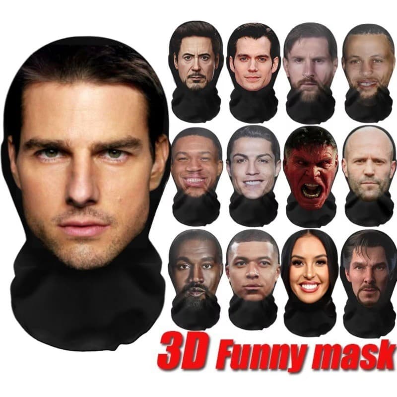 Máscara 3D Realista De Halloween , Rosto Inteiro , Protetor Solar De Seda Gelada , Balaclava , Jason Statham Tom Cruise 