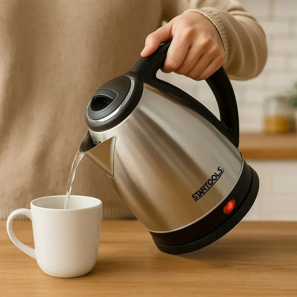 Chaleira Elétrica Jarra 1.8L Café Chá Inox 220v