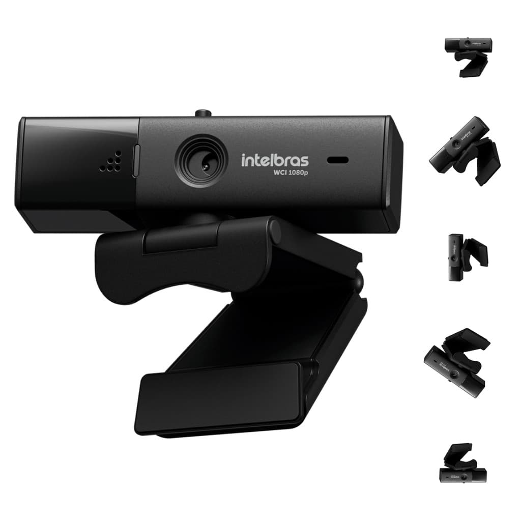 Webcam Full HD 60fps Intelbras WCI 1080p Imagem Nítida HDR Privacidade e Microfone Duplo