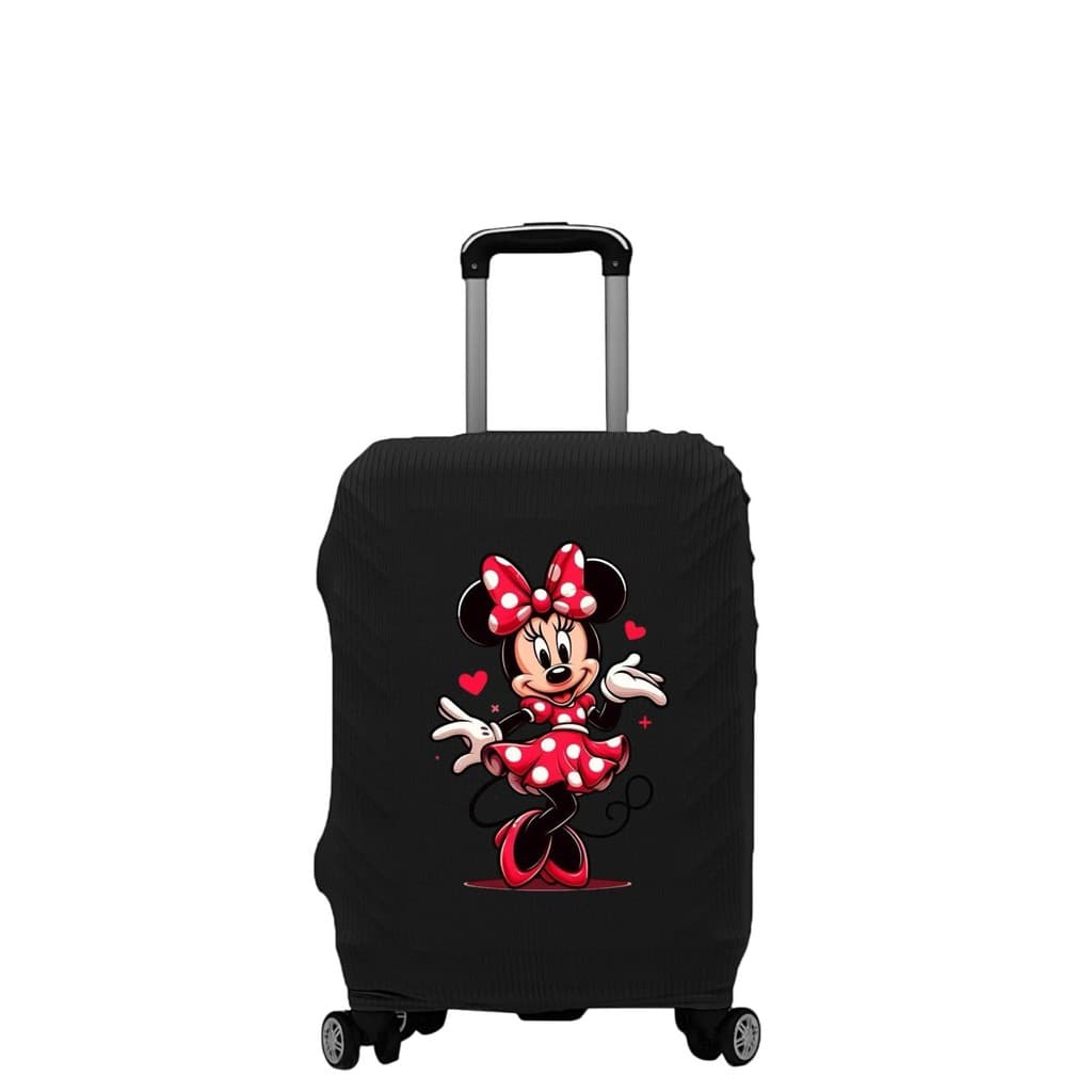 Capa De Mala 8 a 23KG PMG Personalizada Minnie Coração Protetor Bagagem Para Viagem Protetora Grande
