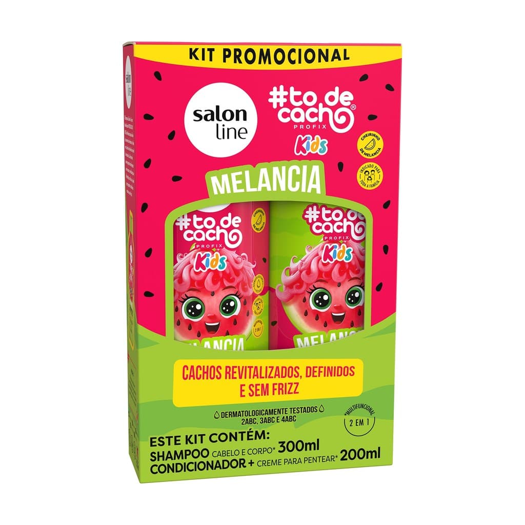 Kit Shampoo e Condicionador Melancia #todecacho Kids