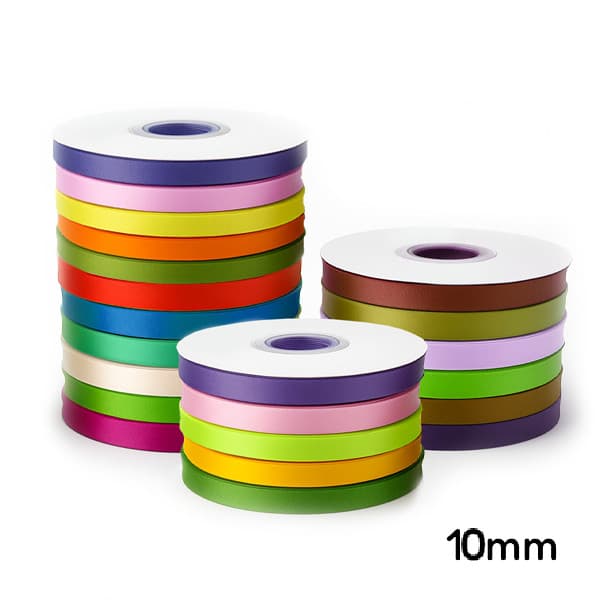 Fita Cetim Numero 2 10mm Rolo 50m Cores Artesanato Patchwork Lacos Decoracao DIY Brilho Intenso