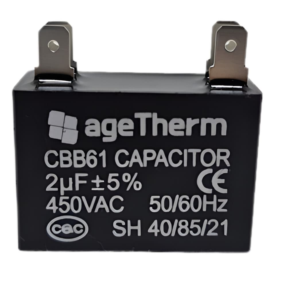 Capacitor de Partida 2µF 450V Para Ventilador