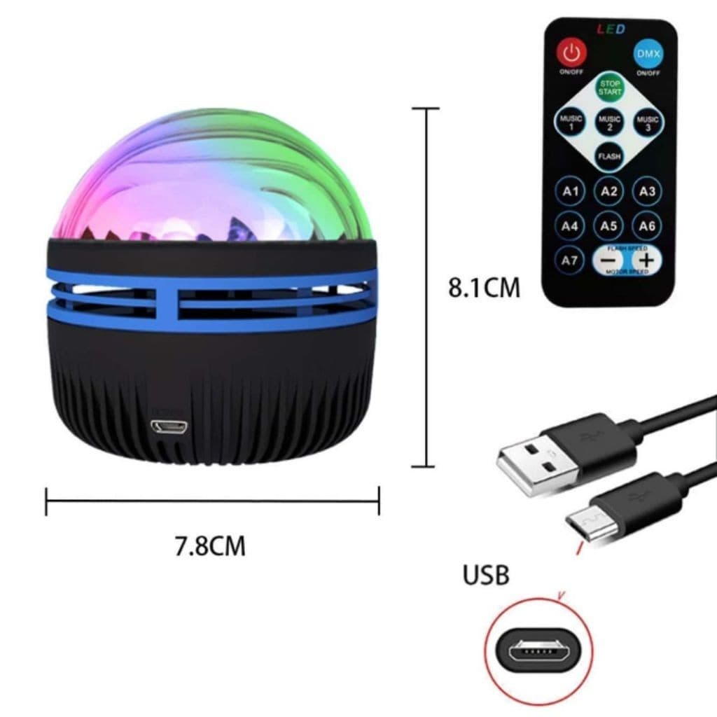 Luminária LED com Aurora Boreal e Controle Remoto