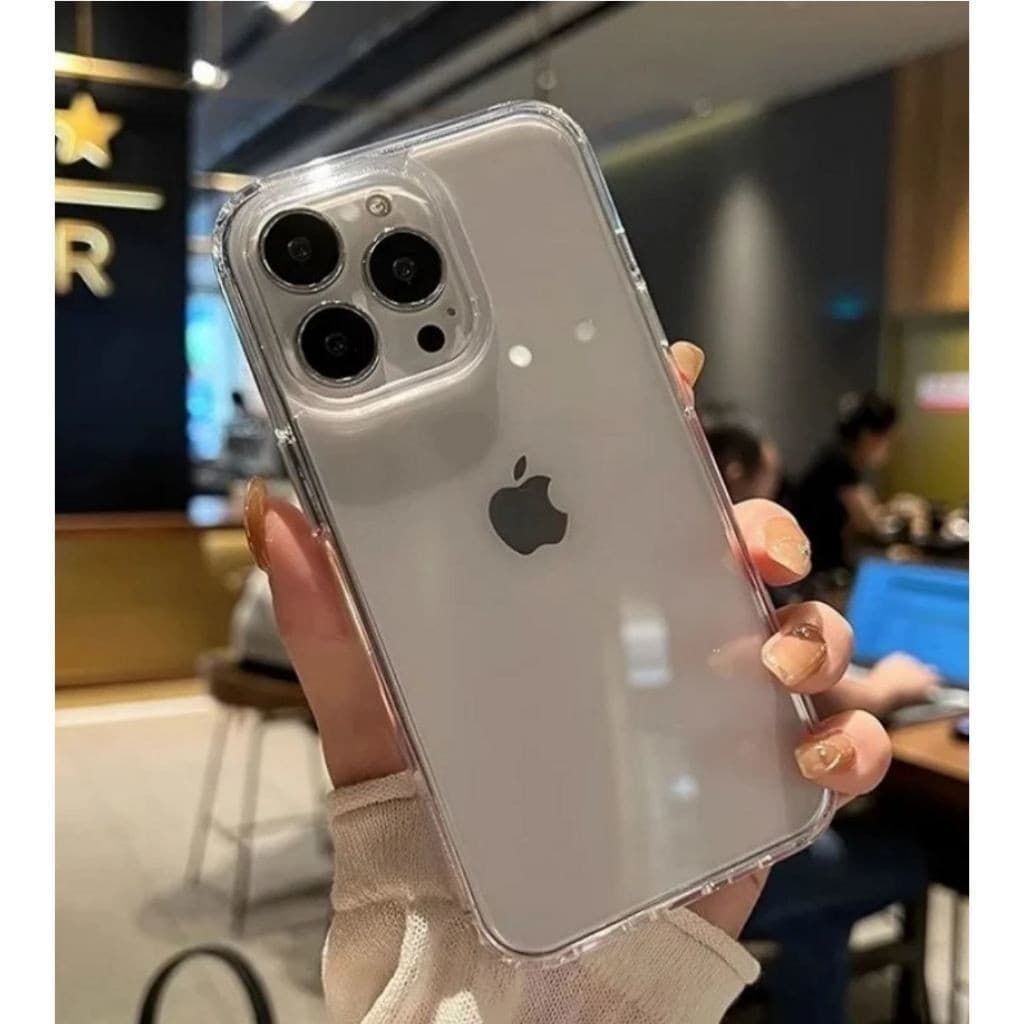 Capa Clear Space Transparente Alta Proteção Compatível iPhone 7 11 13 14 15 16 Pro Max Premium