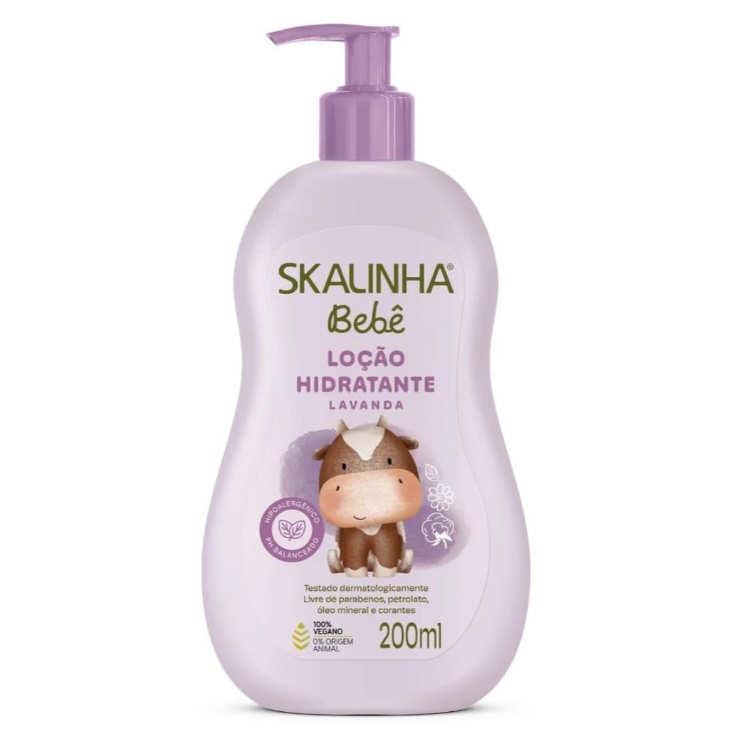 Loção Hidratante Skalinha Bebê 200ml Lavanda