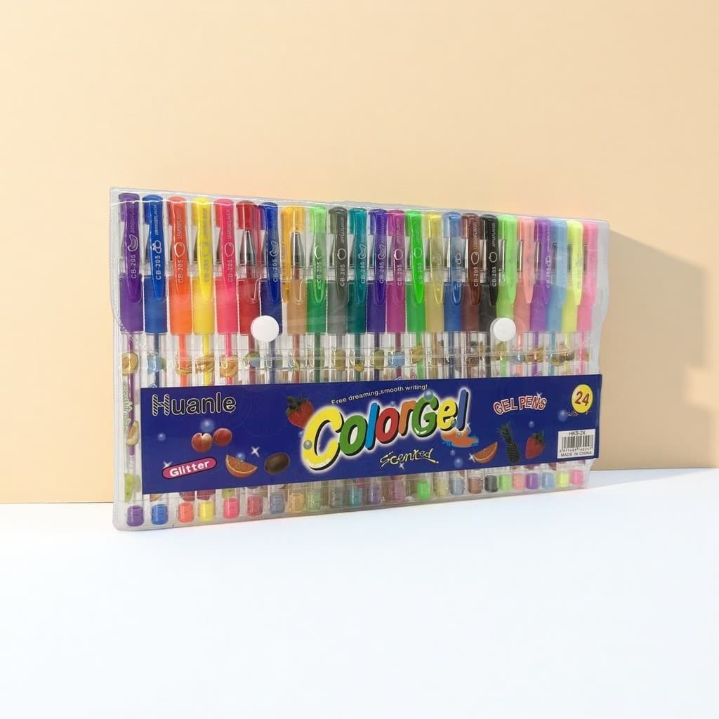 Caneta Gel Colorgel Canetinhas Coloridas Perfumadas Glitter Kit 12/24 Cores