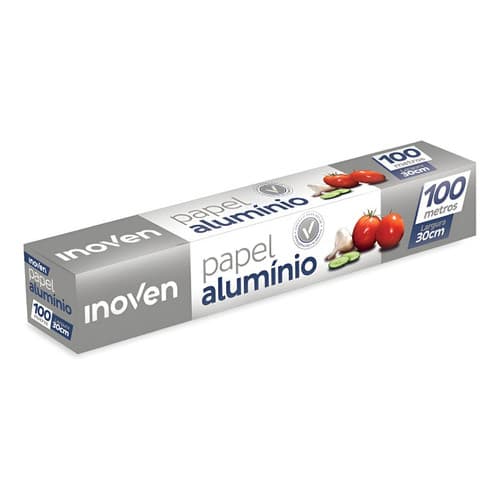 Papel Aluminio Rolo 30cm X 100mts