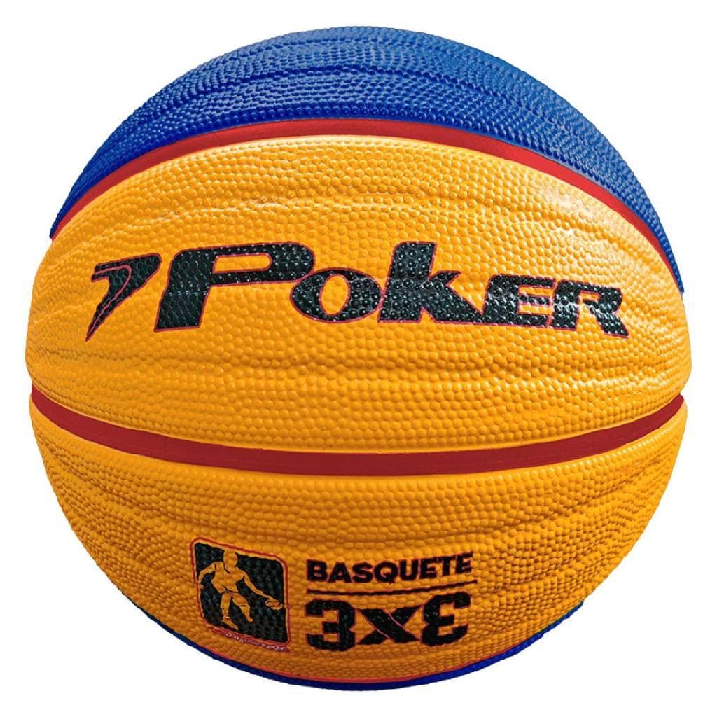 Bola De Basquete 3X3 Azul Amarelo Vermelho Original Poker Tamanho 7 Oficial Outdoor