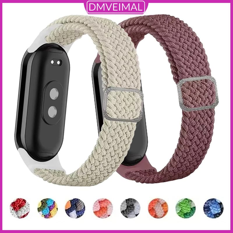 Pulseira De Nylon Loop Para Relógio Mi Band 10 9 8 7 6 5 4 3 Resiliente Trançado Ajustável Band