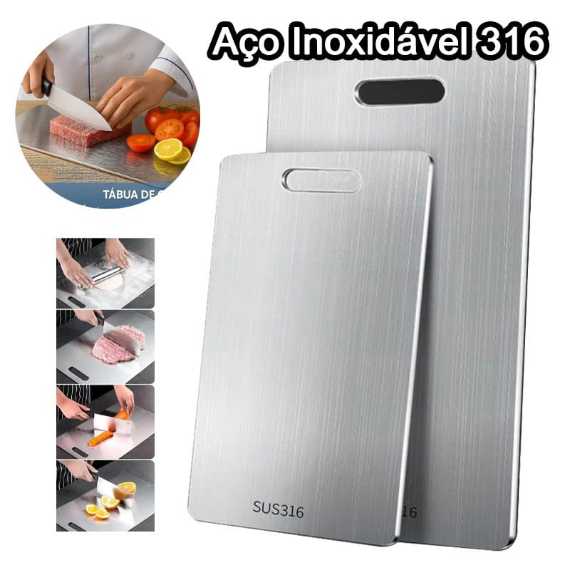 34cm Tábua De Corte De Cozinha De Aço Inoxidável 316 Atualizada Antibacteriana E À Prova De Mofo Tábua De Corte De Carne