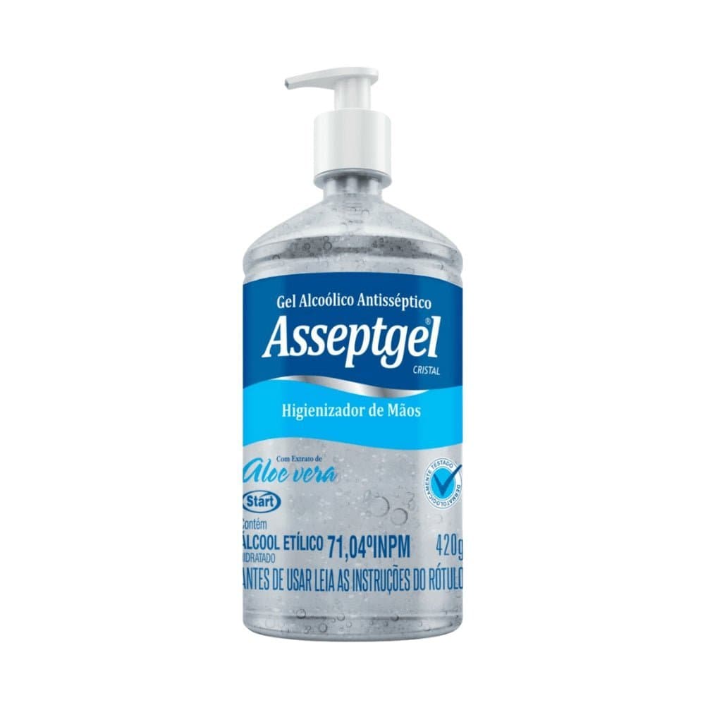 Álcool em Gel Asseptgel 420 g Aloe Vera - Higienização das Mãos