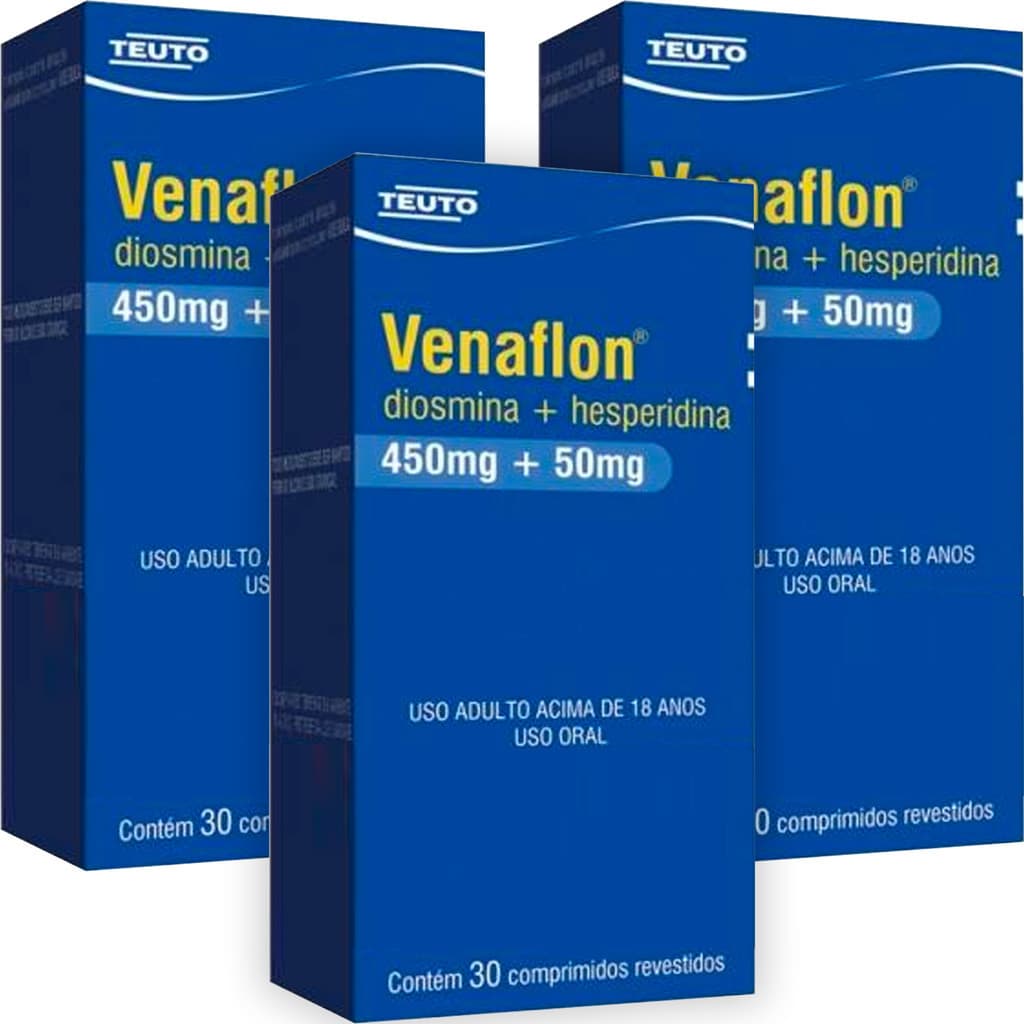 Kit 3X Diosmina 450mg + Hesperidina 50mg 30 Cápsulas