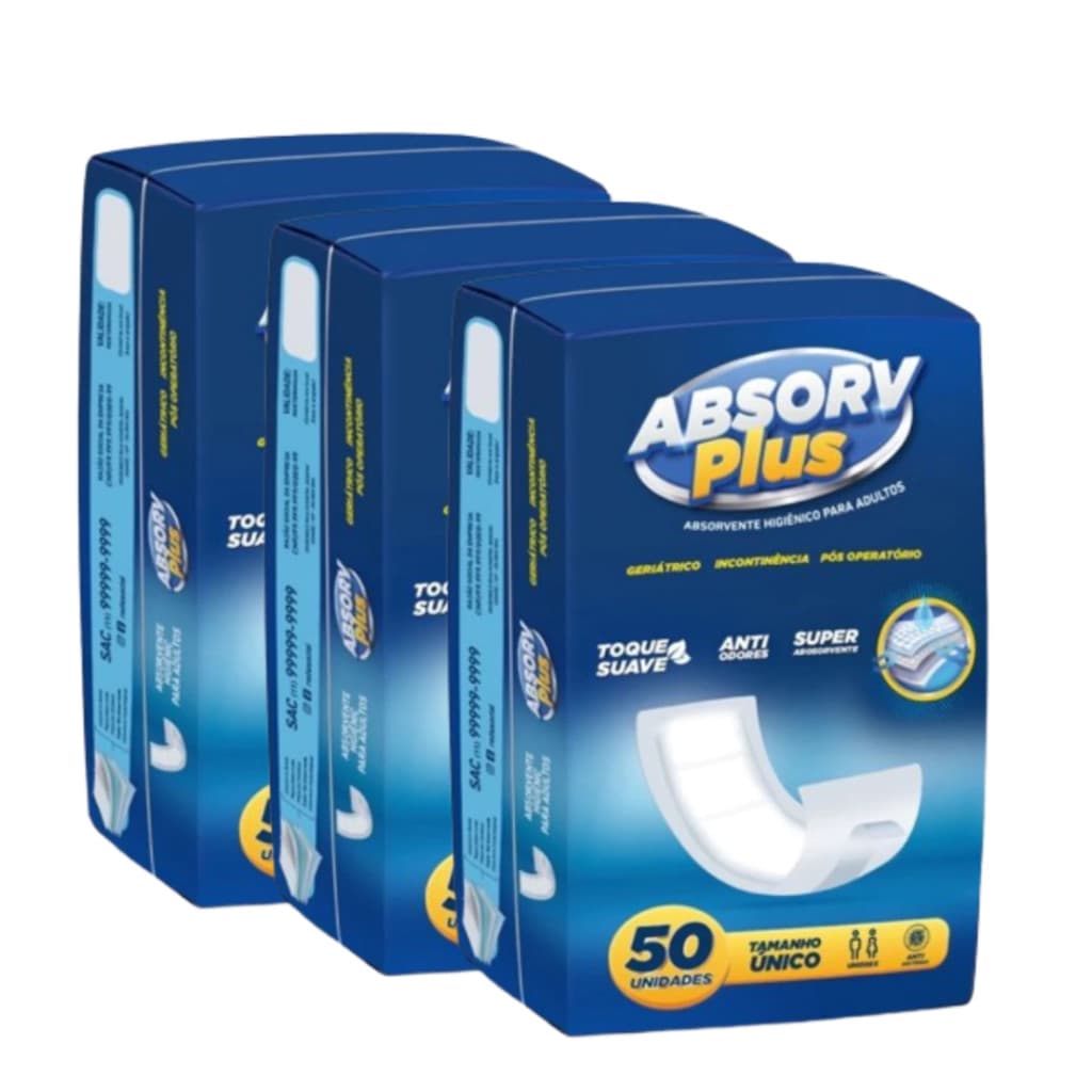KIT Absorvente Geriatrico  Absorv Plus  Incontinência/Pós Parto Anti Odor
