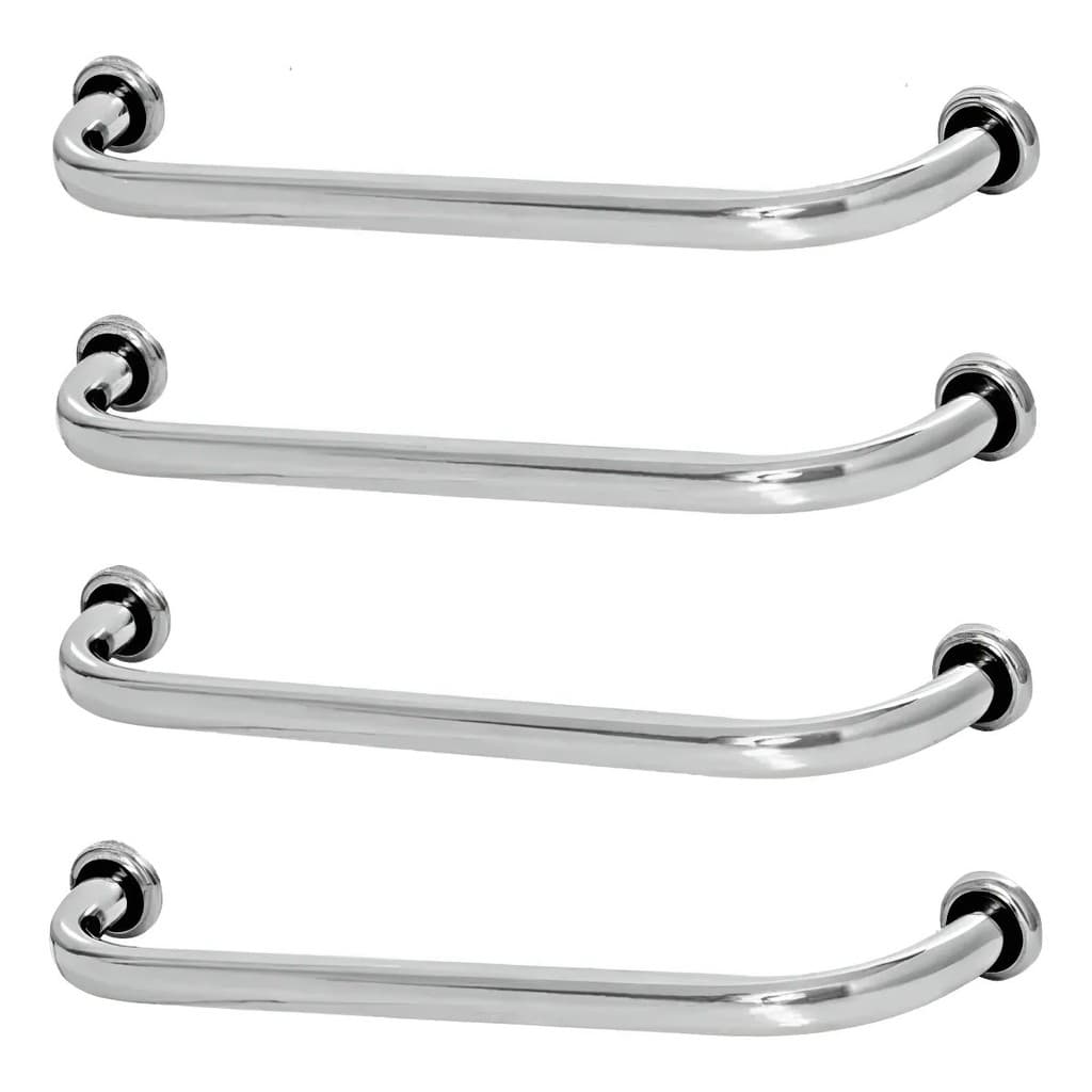 Kit 4 Barras Alças Apoio 80cm Idoso Deficiente Pne Cor Prate Resistente