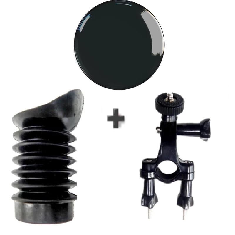 Reflexão Prevenir Borracha, Lente Preta, Protetor de Borracha