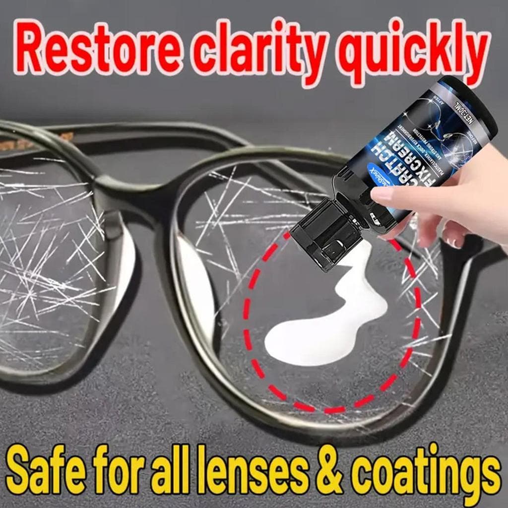 Limpador Líquido Para Reparo De Arranhões De Óculos , Lente De Polimento , Removedor Com Esponja lameintbr