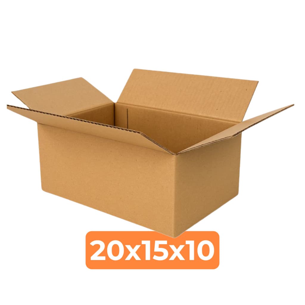 Kit 100 Caixas de Papelão 20x15x10 Reforçada Ecológica Envio Imediato
